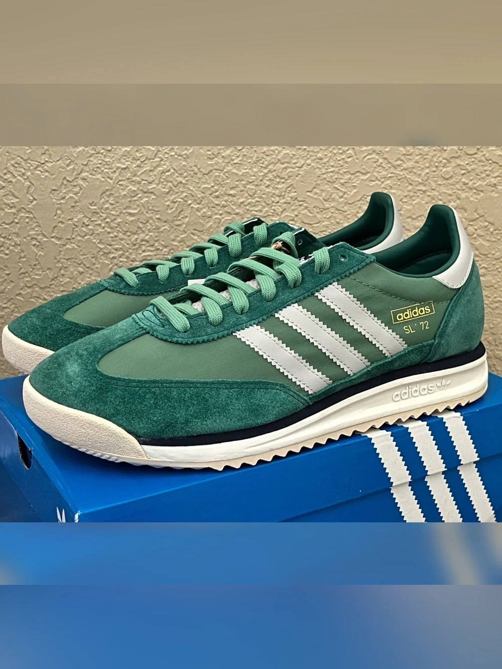 Adidas Men's Adidas SL 72 RS Green Color Size-9.5